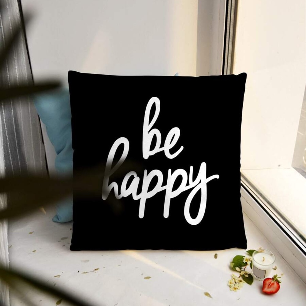 Boho BE HAPPY  graphic pillow cover - 2 PAck - Picture 3 of 5